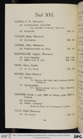 Saal XVI (Nr. 446 - 483)