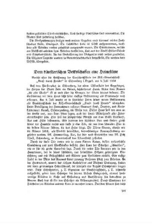 Dem künstlerischen Volksschaffen eine Heimstätte