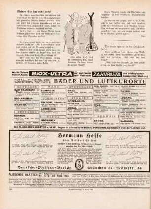 "Sie wissen doch, daß ich schwerhörig bin. Was brummen Sie denn immer in meinen Bart!"