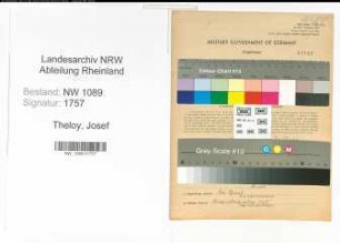 Entnazifizierung Josef Theloy , geb. 06.04.1897 (Unterbrandmeister)