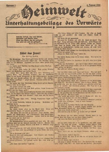 Titelseite einer Zeitung