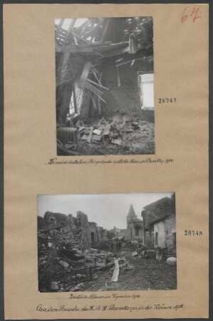 von einer deutschen Fliegerbombe zerstörtes Haus in Chambley