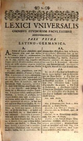 Novum lexicon universale latino-germanicum et germanico-latinum