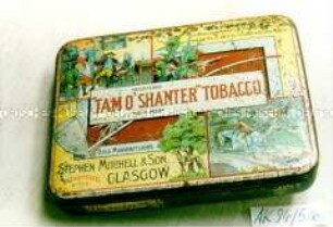 Blechdose für Tabak "TAM O' SHANTER TOBACCO" (mehrere Abbildungen)