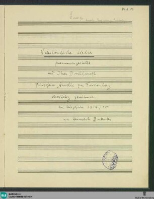 5 Songs - Don Mus.Ms.Ded. 16 : pf