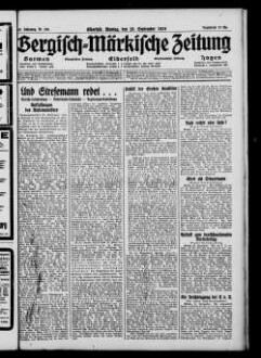 Bergisch-märkische Zeitung. 1924-1938