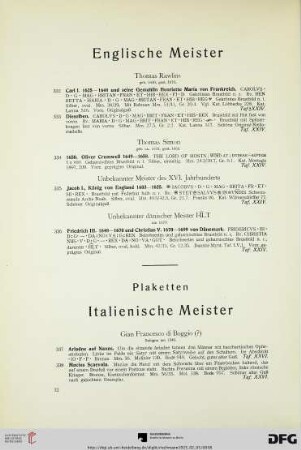 Englische Meister (Nr. 332-336)