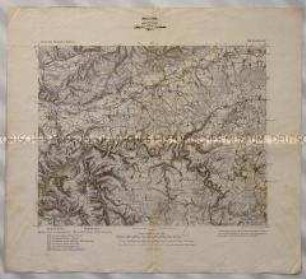 Topographische Karte der Gegend um Ranis und Possneck zwischen Rudolstadt, Neustadt, Schleiz und Probstzella in Thüringen