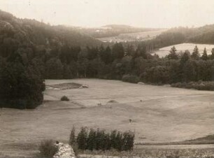 Zschopautal unterhalb Ringethal. Blick vom Rößgener Auensteig gegen Weißthal