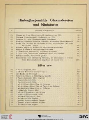 Silber usw. (Nr. 210-240)
