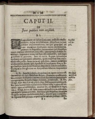 Caput II. De Iure publico non cessibili