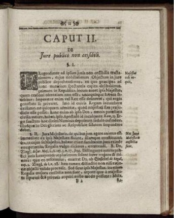 Caput II. De Iure publico non cessibili