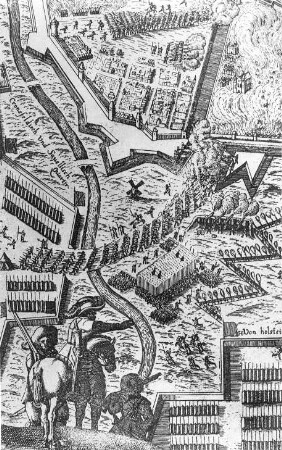 Magdeburg. Belagerung der Stadt im Mai 1631, Repro, Ausschnitt
