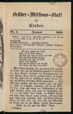1-24, Januar 1868 (Nr. 1)