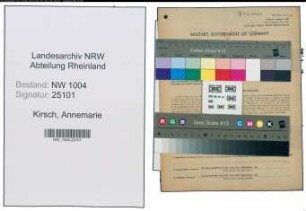 Entnazifizierung Annemarie Kirsch , geb. 30.06.1904 ()