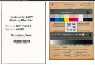Entnazifizierung Peter Mandelartz, geb. 15.08.1908 (Baecker)