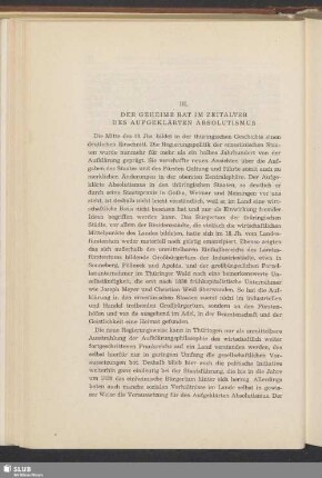 III. Der Geheime Rat Im Zeitalter Des Aufgeklärten Absolutismus