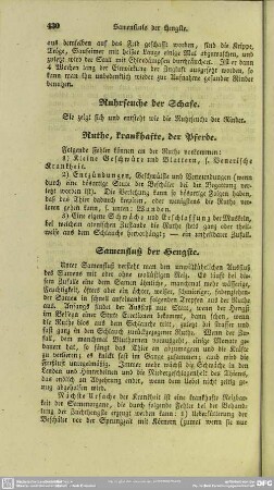 Ruthe, krankhafte, der Pferde