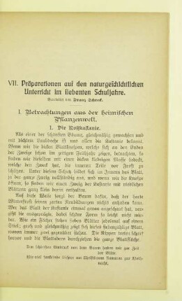 I. Betrachtungen aus der heimischen Pflanzenwelt