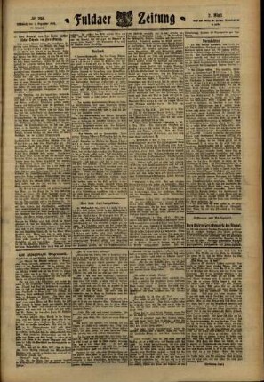 Zweite Ausgabe vom Mittwoch, den 07. Dezember 1910.