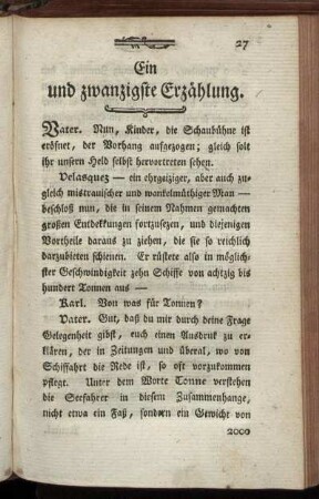 Ein und zwanzigste Erzählung.