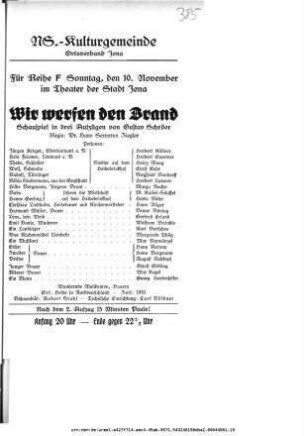Wir werfen den Brand