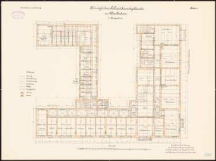 Polizeidienstgebäude, Wiesbaden: Grundriss 1. Obergeschoss 1:100