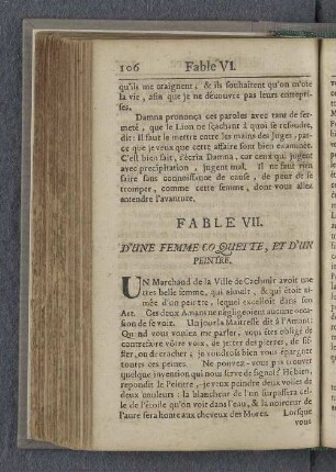 Fable VII. D'une femme co quette, et d'un peintre.
