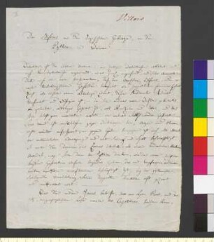 Brief von Villers, Charles Francois Dominique de an Goethe, Johann Wolfgang von