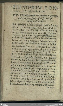 Erratorum Consignatio