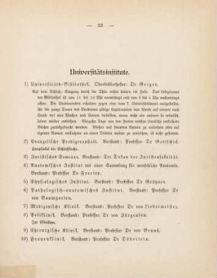 23-26, Universitätsinstitute