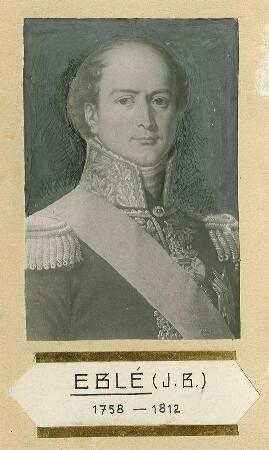J. B. Eblé, elsässischer General in Uniform, Schärpe mit Orden, Brustbild in Halbprofil