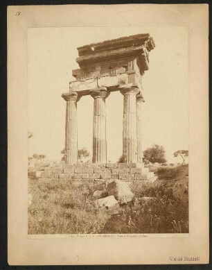 Dioskurentempel (Castor- und Pollux-Tempel), Agrigent (Girgenti): Ansicht