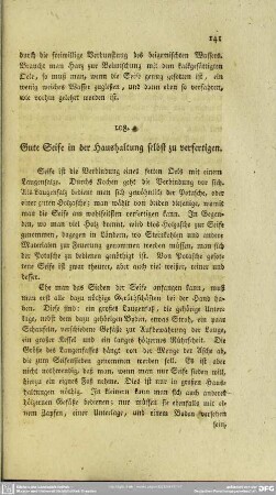 108. Gute Seife in der Haushaltung selbst zu verfertigen