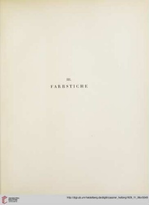 III. Farbstiche (Nr. 65-69)