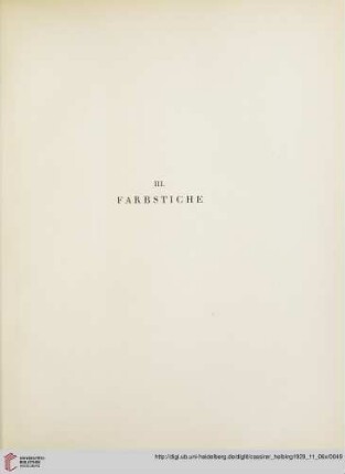 III. Farbstiche (Nr. 65-69)