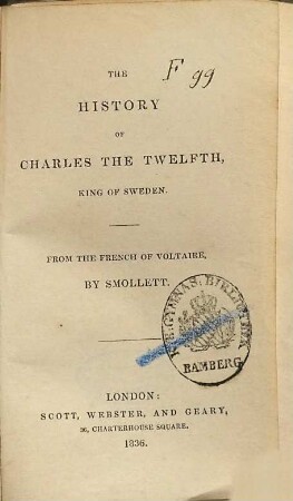 The History Of Charles The Twelfth, King Of Sweden