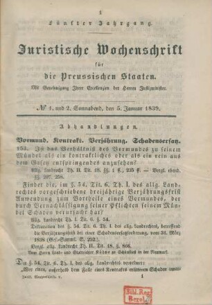 5. Januar-28. Dezember = No. 1/2-103/104