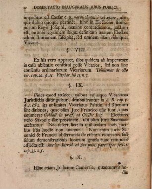 Dissertatio Inauguralis Juris Publici, De Vicariis Imperii Et Eorum Potestate