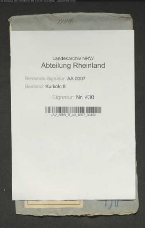 Nachricht an das Domkapitel betr. die Ernennung des Grafen Ferdinand Leopold Anton von Hohenzollern zum Statthalter