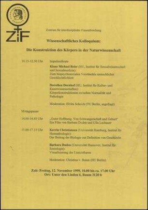 Die Konstruktion des Körpers in der Naturwissenschaft