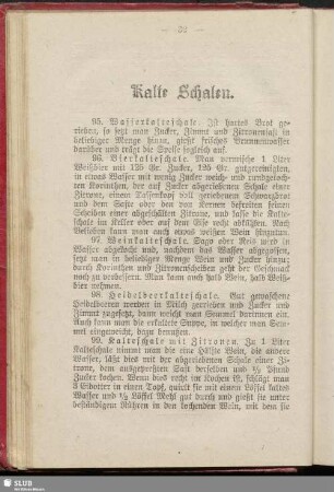 Kalte Schalen