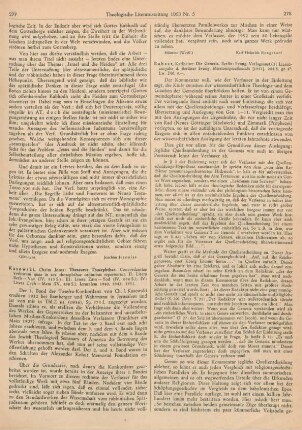 277-278 [Rezension] Kasowski, Chaim Josua, Thesaurus Thosephtae