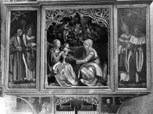 Annen-Altar : Annen-Altar. Holz, geschnitzt, gefaßt und bemalt (1522/1523; H. S. von Kulmbach). Nürnberg, Sankt Lorenz