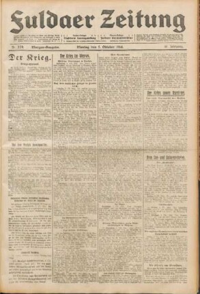 Ausgabe vom Montag, den 05. Oktober 1914.
