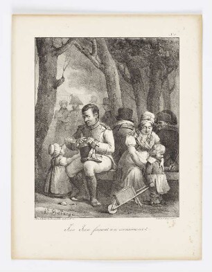 Jean Jean faisant une connaissance, Blatt 1 der Folge "Album pour 1823"