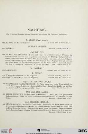 Nachtrag (Nr. 452-484)