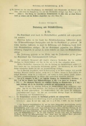 Dritter Abschnitt. Vertretung und Geschäftsführung