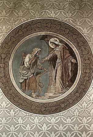 Die heilige Elisabeth beherbergt die Fremden