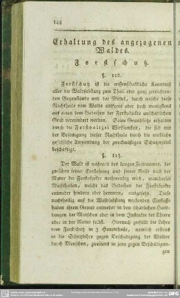 Erhaltung des angezogenen Waldes